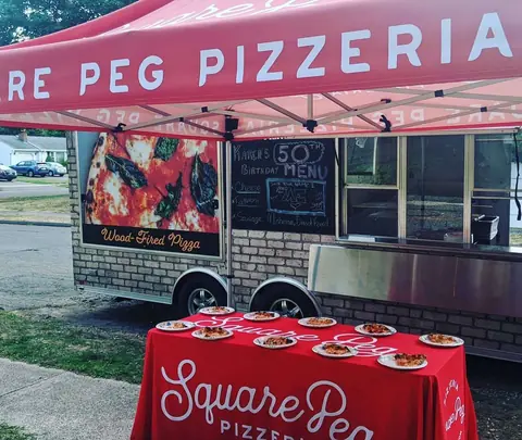 The Square Peg food truck at an event
